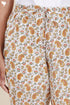 Cambric Cotton Straight Pants In Block Print