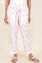 Cambric Cotton Straight Pants In Block Print