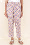 Cambric Cotton Straight Pants In Block Print