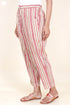 Cambric Cotton Pant In Striped Block Print