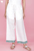 Cambric Cotton Pant With Block Print Border