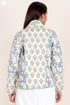Cambric Cotton Quilted Jacket In Floral Block Print