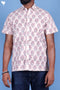 Regular Fit Cambric Cotton Men’s Half Sleeved Shirt In Block Print