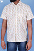 Regular Fit Cambric Cotton Men’s Half Sleeved Shirt In Block Print