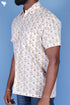 Regular Fit Cambric Cotton Men’s Half Sleeved Shirt In Block Print