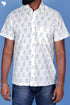 Regular Fit Cotton Men’s Half Sleeved Shirt In Block Print