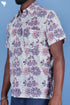 Cotton Men’s Half Sleeved Shirt In Block Print