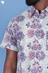 Cotton Men’s Half Sleeved Shirt In Block Print