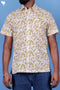 Cotton Men’s Half Sleeved Shirt In Block Print