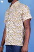 Cotton Men’s Half Sleeved Shirt In Block Print