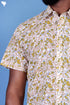 Cotton Men’s Half Sleeved Shirt In Block Print