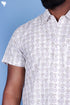 Regular Fit Cotton Men’s Half Sleeved Shirt In Block Print