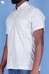 Regular Fit Cotton Men’s Half Sleeved Shirt In Block Print
