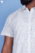 Regular Fit Cotton Men’s Half Sleeved Shirt In Block Print