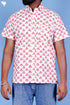 Regular Fit Cotton Men’s Half Sleeved Shirt In Block Print