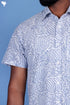 Regular Fit Cotton Men’s Half Sleeved Shirt In Block Print