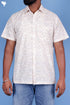 Regular Fit Cotton Men’s Half Sleeved Shirt In Block Print