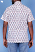 Cotton Men’s Half Sleeved Shirt In Block Print