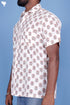 Cotton Men’s Half Sleeved Shirt In Block Print