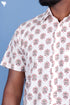 Cotton Men’s Half Sleeved Shirt In Block Print