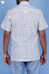 Cotton Men’s Half Sleeved Shirt In Block Print