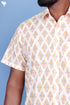 Cotton Men’s Half Sleeved Shirt In Block Print