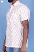Cotton Men’s Half Sleeved Shirt In Block Print
