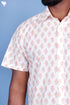 Cotton Men’s Half Sleeved Shirt In Block Print
