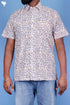 Cotton Men’s Half Sleeved Shirt In Block Print