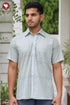 Regular Fit Cambric Cotton Men’s Half Sleeved Shirt in Floral Block Print