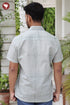 Regular Fit Cambric Cotton Men’s Half Sleeved Shirt in Floral Block Print