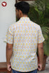 Regular Fit Cambric Cotton Men’s Half Sleeved Shirt in Geometric Block Print