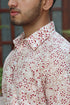 Regular Fit Cambric Cotton Men’s Half Sleeved Shirt in Floral Block Print