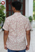 Regular Fit Cambric Cotton Men’s Half Sleeved Shirt in Floral Block Print