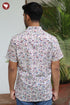 Regular Fit Cambric Cotton Men’s Half Sleeved Shirt in Floral Block Print