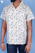 Blended Cotton Men’s Bush Shirt In Block Print