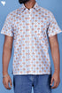 Regular Fit Lyocell Men’s Half Sleeved Shirt In Block Print