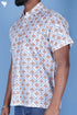 Regular Fit Lyocell Men’s Half Sleeved Shirt In Block Print