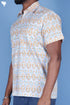 Regular Fit Lyocell Men’s Half Sleeved Shirt In Block Print