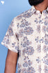 Lyocell Men’s Half Sleeved Shirt In Block Print