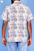 Lyocell Men’s Half Sleeved Shirt In Block Print