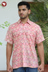 Regular Fit Lyocell Men’s Half Sleeved Shirt In Block Print