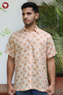 Regular Fit Lyocell Men’s Half Sleeved Shirt In Block Print