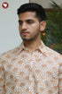 Regular Fit Lyocell Men’s Half Sleeved Shirt In Block Print