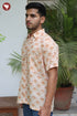 Regular Fit Lyocell Men’s Half Sleeved Shirt In Block Print