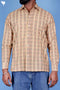 Slub Cotton Men’s Full Sleeved Shirt In Block Print