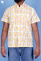 Regular Fit Cotton Men’s Half Sleeved Shirt In Block Print