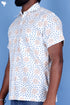Regular Fit Cotton Men’s Half Sleeved Shirt In Block Print