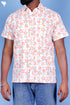 Regular Fit Cotton Men’s Half Sleeved Shirt In Block Print