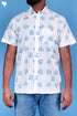 Regular Fit Cotton Men’sHalf Sleeved Shirt In Block Print